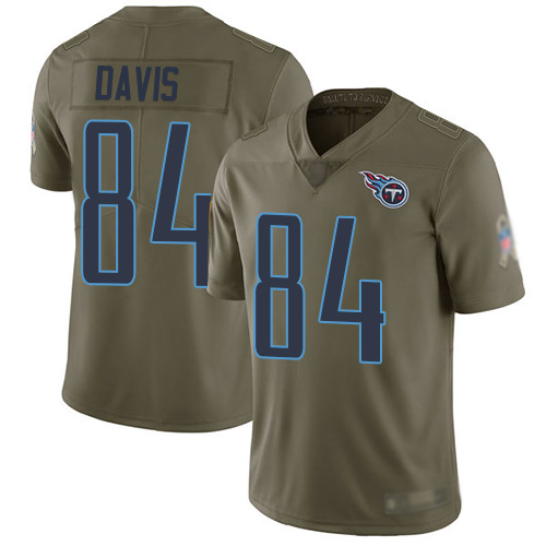 Tennessee Titans Limited Olive Men Corey Davis Jersey NFL Football #84 2017 Salute to Service->youth nfl jersey->Youth Jersey